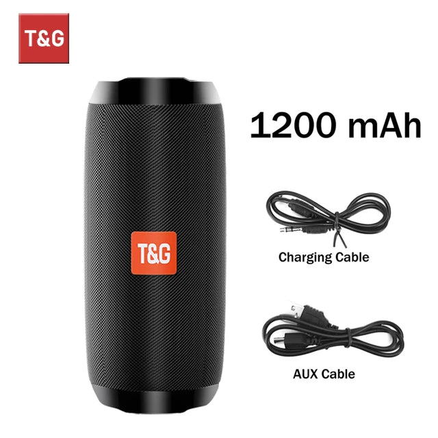 T&G TG117 Portable Bluetooth Speaker - Waterproof Wireless Speaker with FM Radio & TF Card