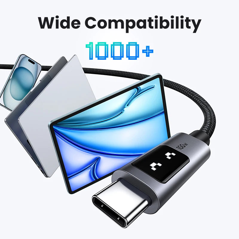 UGREEN UNO USB-C Cable 100W – PD Fast Charging, Type-C to Type-C
