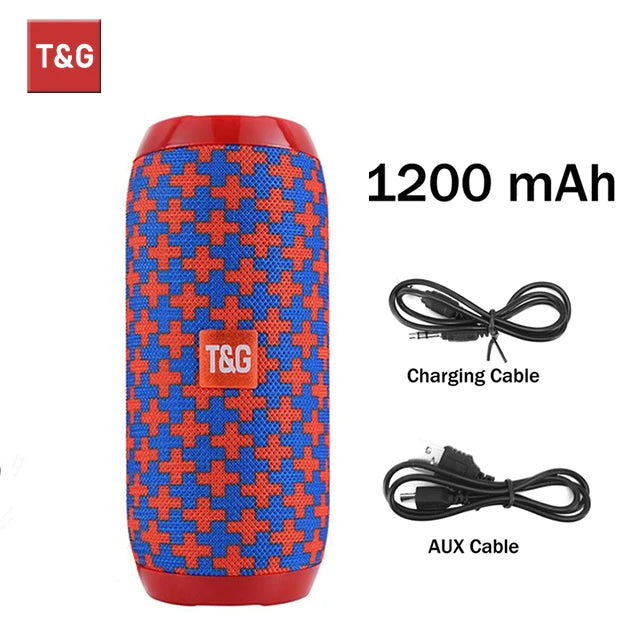 T&G TG117 Portable Bluetooth Speaker - Waterproof Wireless Speaker with FM Radio & TF Card