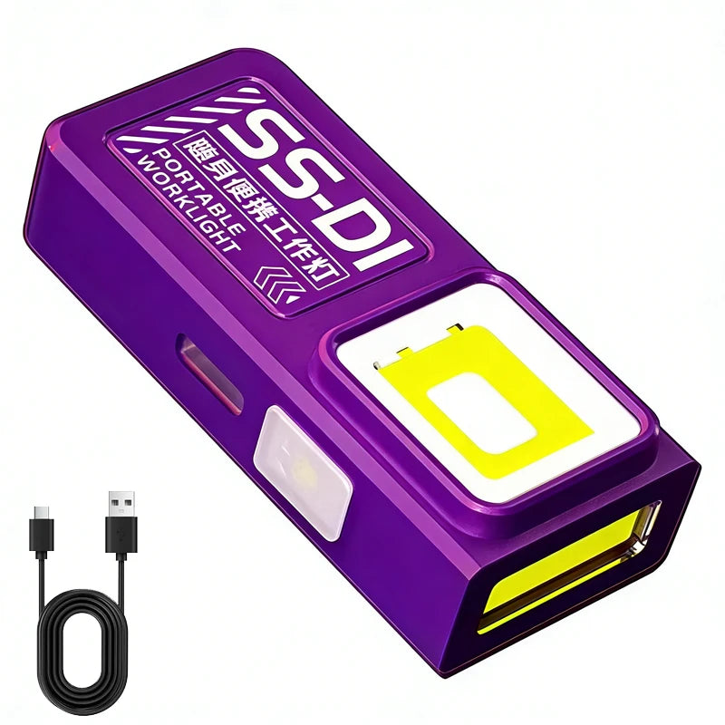 Mini LED Flashlight - USB Rechargeable Keychain Torch