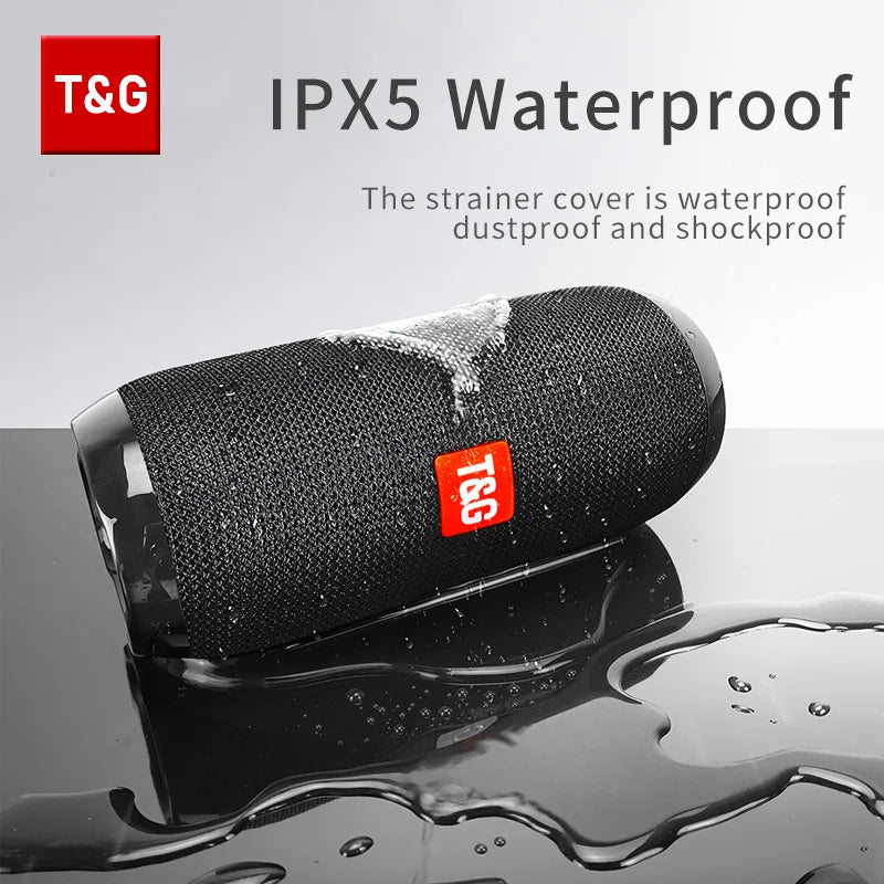 T&G TG117 Portable Bluetooth Speaker - Waterproof Wireless Speaker with FM Radio & TF Card