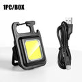 Mini LED Flashlight USB Rechargeable Keychain Torch