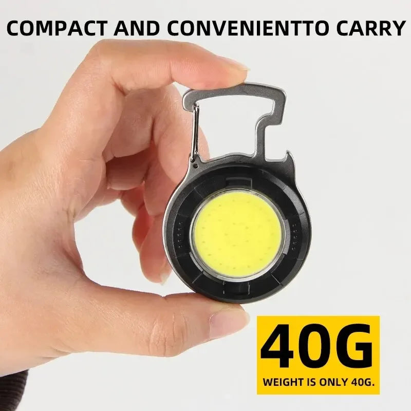 Mini COB Flashlight - USB Rechargeable Keychain Light