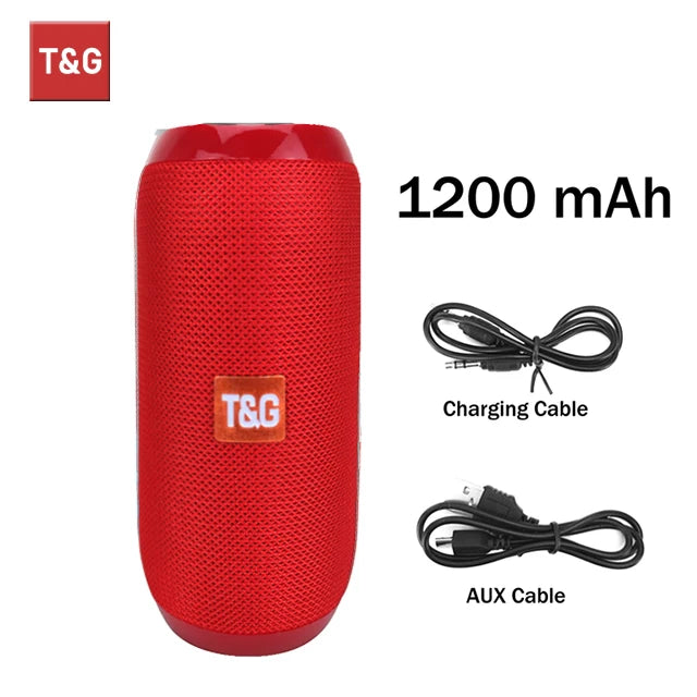 T&G TG117 Portable Bluetooth Speaker - Waterproof Wireless Speaker with FM Radio & TF Card