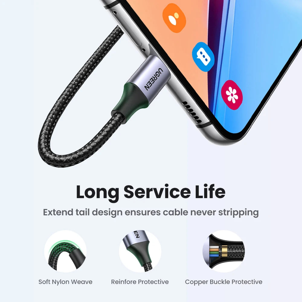 UGREEN USB-A to USB-C Cable 3A 18W – Fast Charging & Data Sync