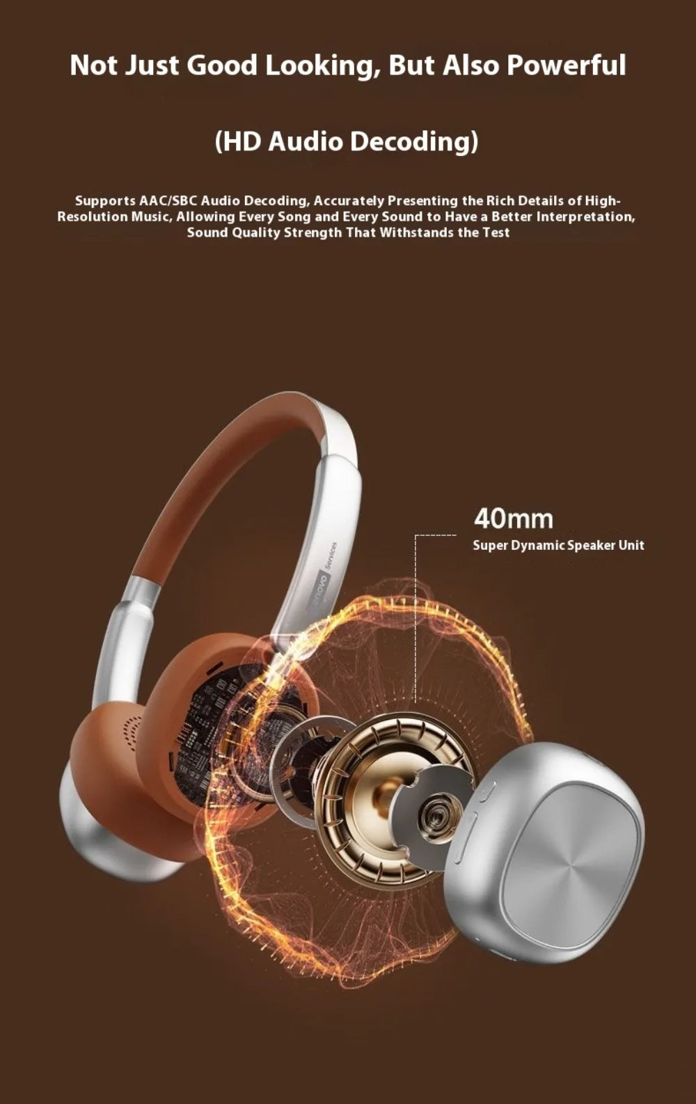 Lenovo LE600 Over-Ear Headphones – Bluetooth 6.0 with ANC