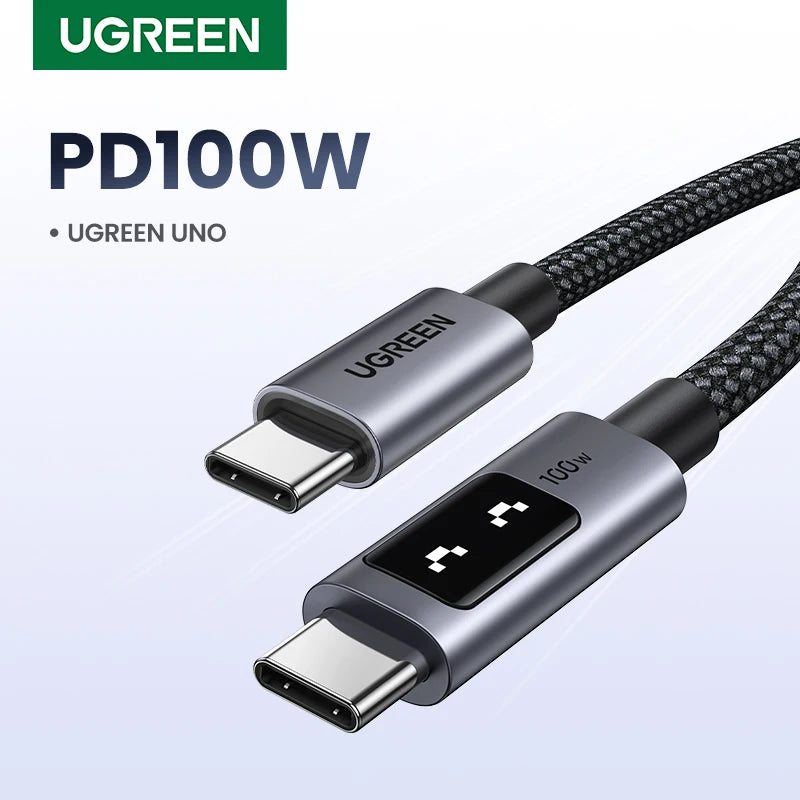 UGREEN UNO USB-C Cable 100W – PD Fast Charging, Type-C to Type-C