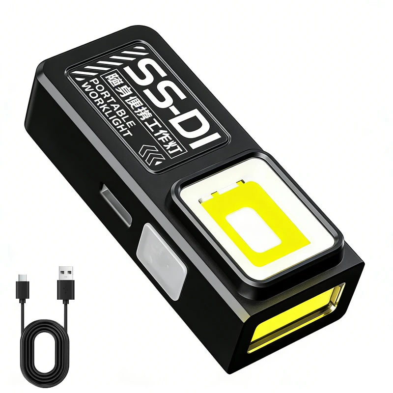 Mini LED Flashlight - USB Rechargeable Keychain Torch