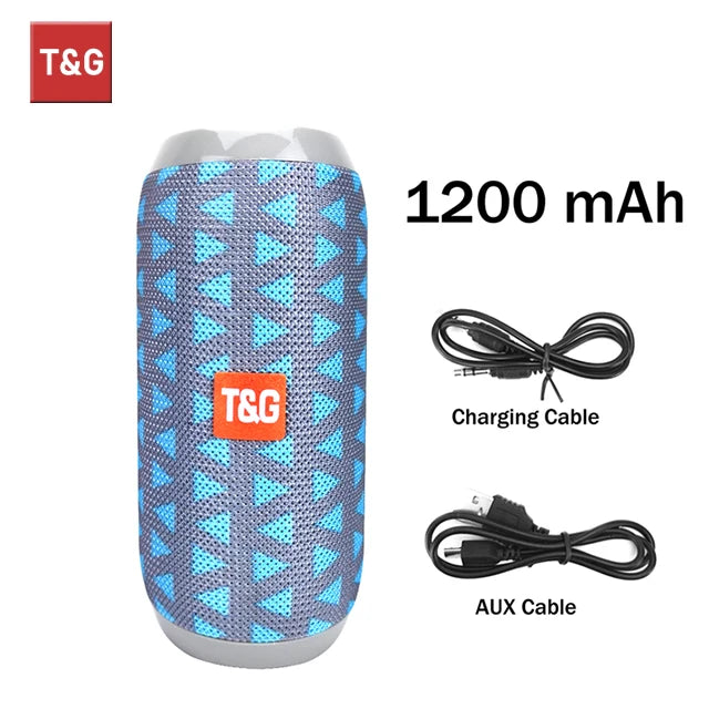 T&G TG117 Portable Bluetooth Speaker - Waterproof Wireless Speaker with FM Radio & TF Card