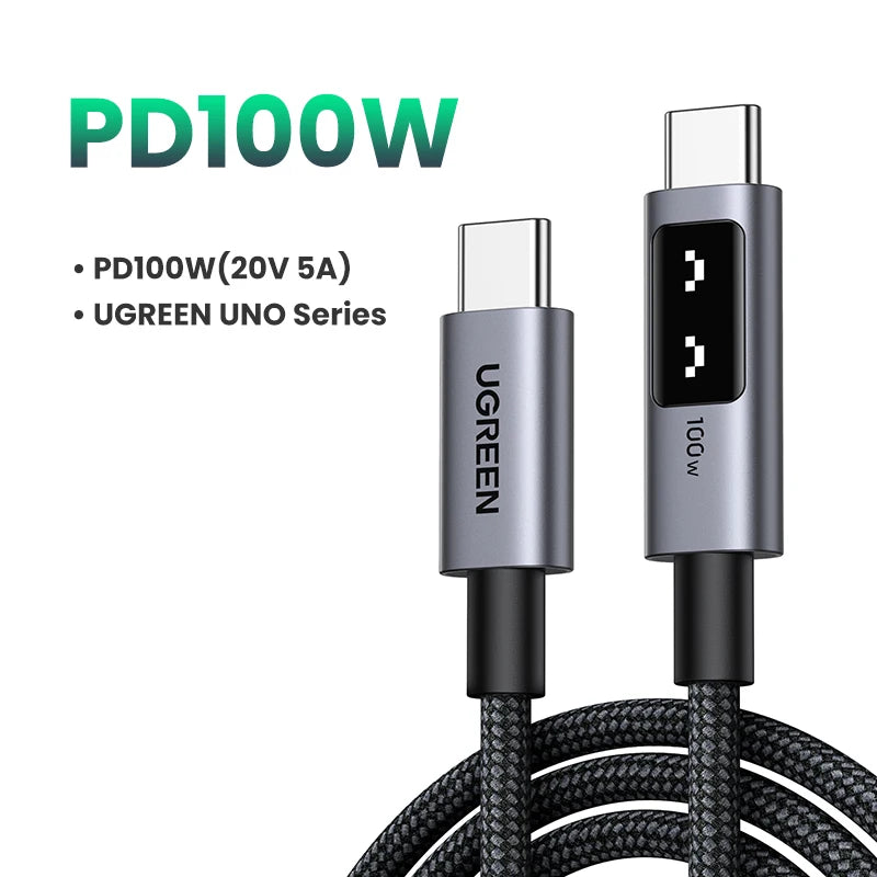 UGREEN UNO USB-C Cable 100W – PD Fast Charging, Type-C to Type-C