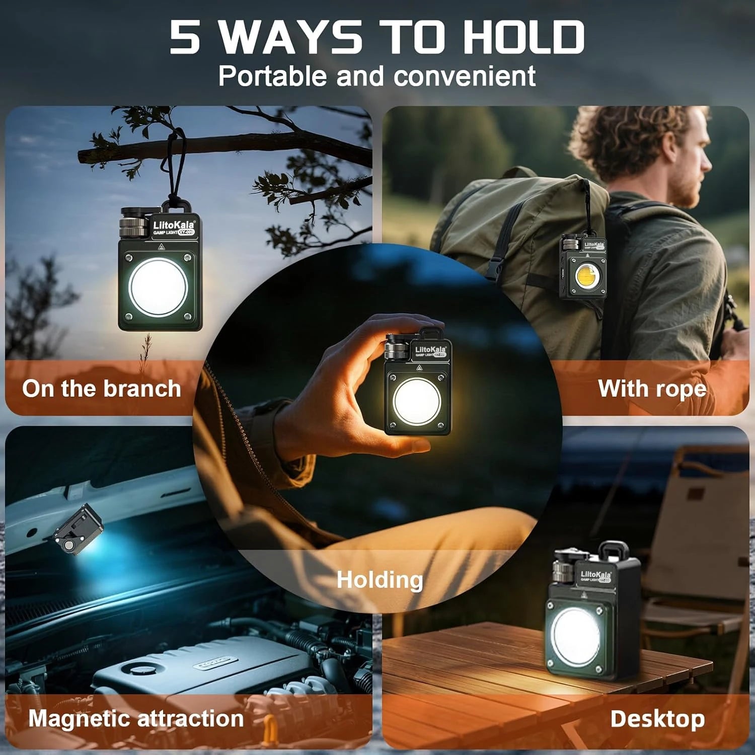 LiitoKala XY-009 Camping Lamp – USB Rechargeable Work Light