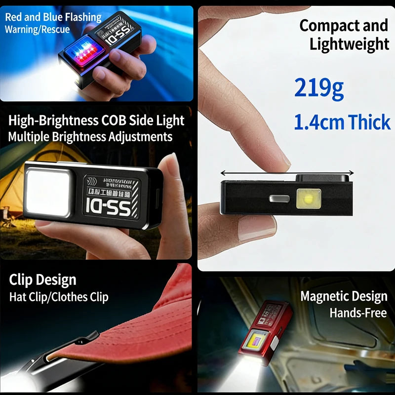 Mini LED Flashlight - USB Rechargeable Keychain Torch