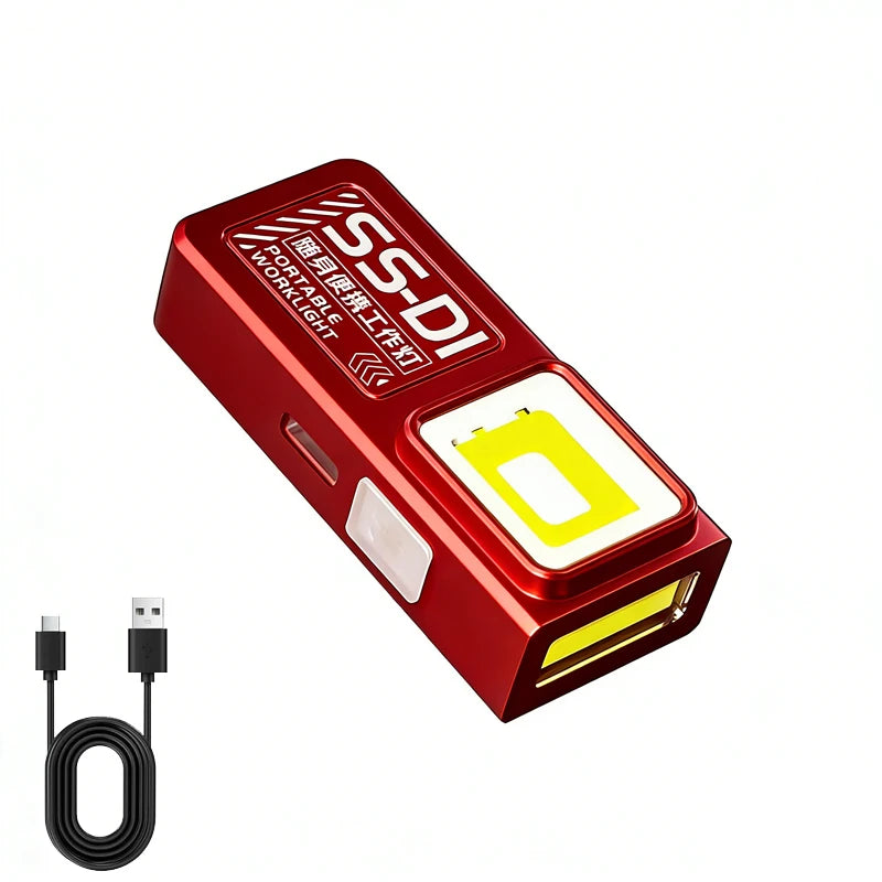 Mini LED Flashlight - USB Rechargeable Keychain Torch