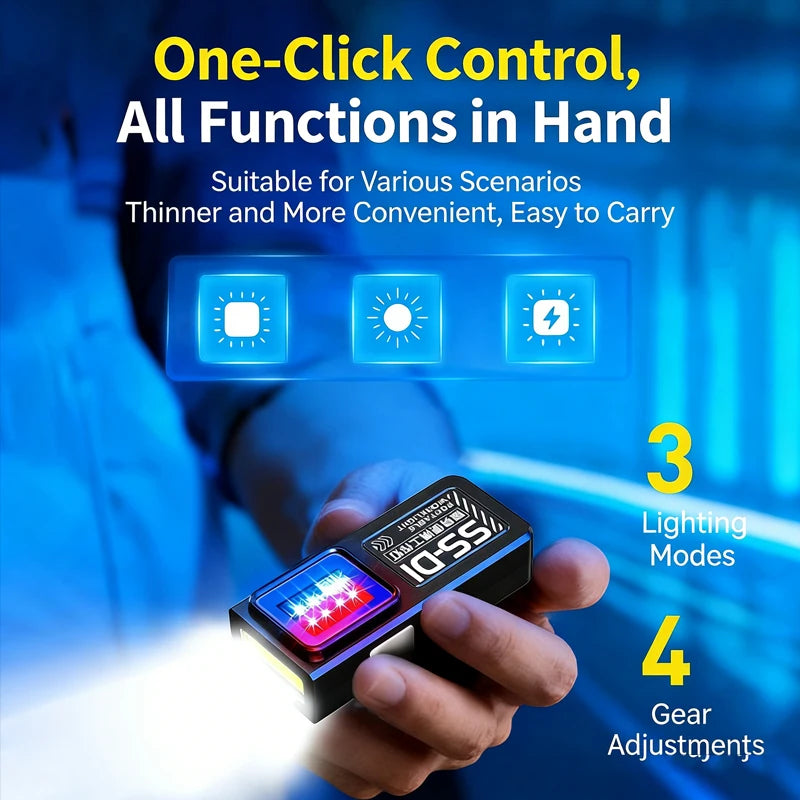 Mini LED Flashlight - USB Rechargeable Keychain Torch