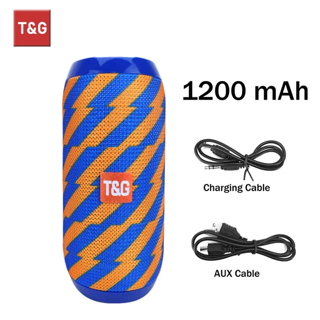 T&G TG117 Portable Bluetooth Speaker - Waterproof Wireless Speaker with FM Radio & TF Card