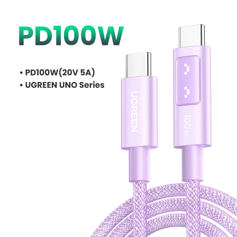 UGREEN UNO USB-C Cable 100W – PD Fast Charging, Type-C to Type-C