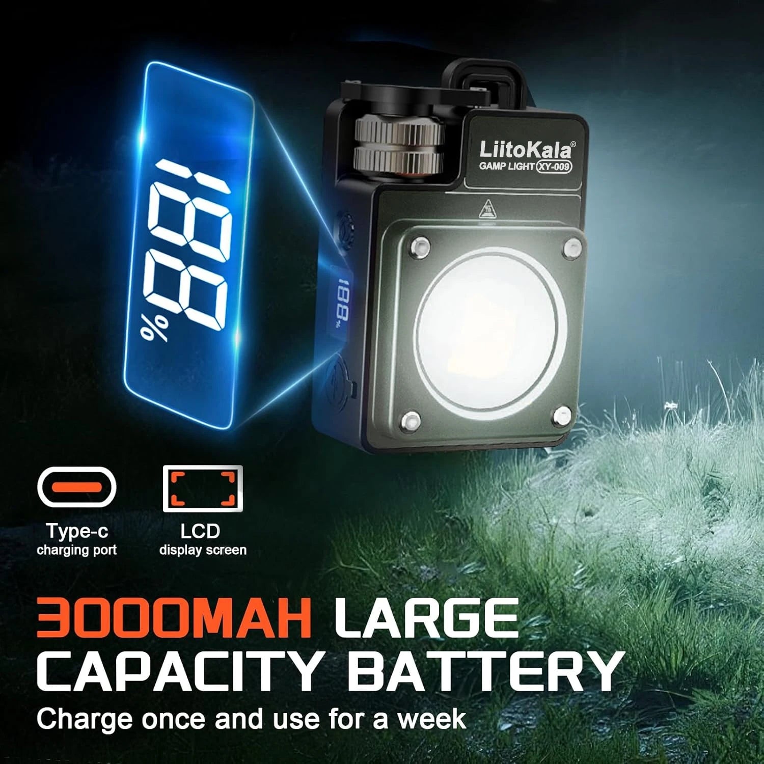 LiitoKala XY-009 Camping Lamp – USB Rechargeable Work Light