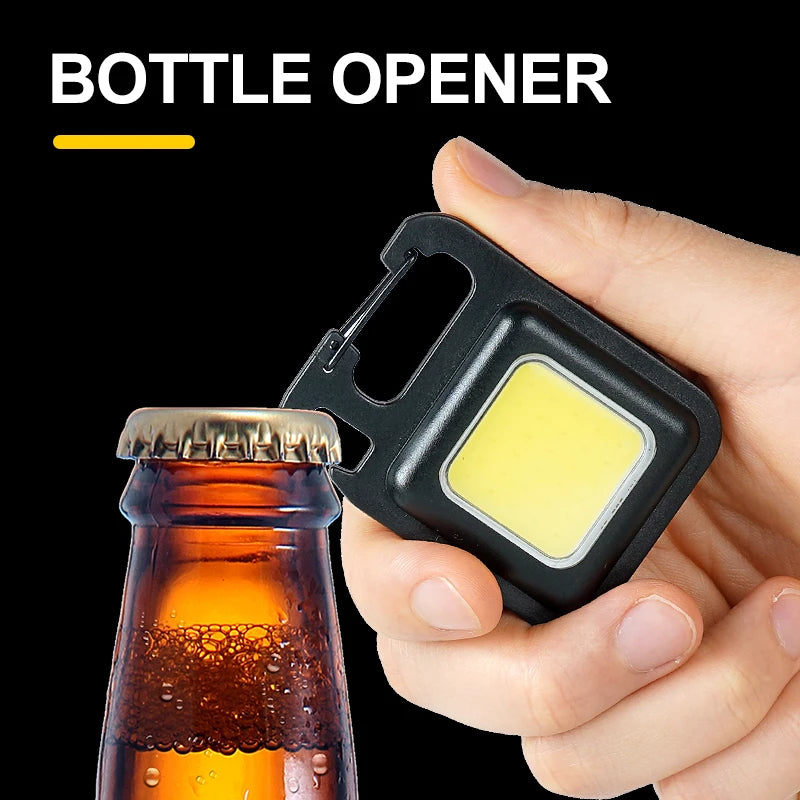 Mini LED Flashlight USB Rechargeable Keychain Torch