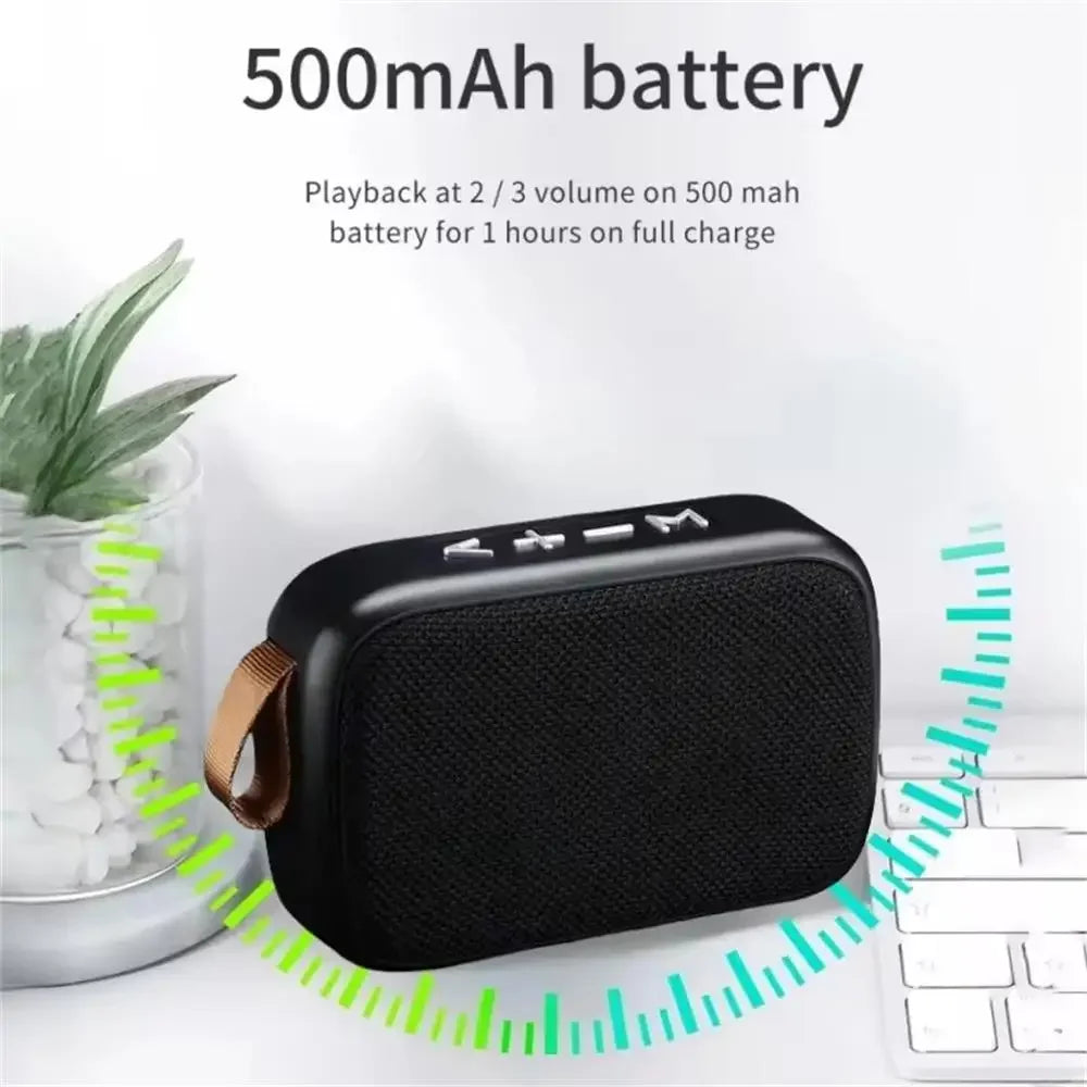 ZHUOU Mini Bluetooth Speaker - Fabric Portable Wireless Speaker with TF Card